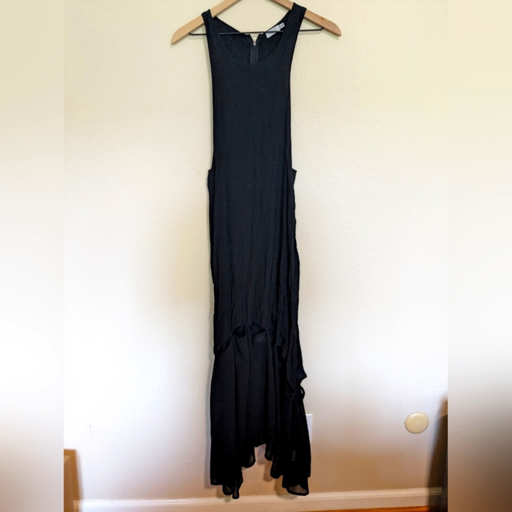 TOBI • Black High Neck Midi/Maxi Dress • L